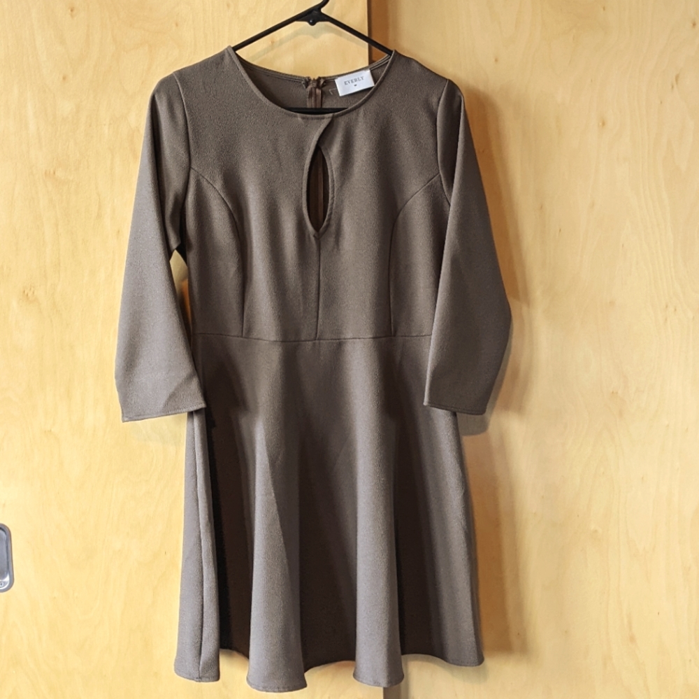 Modcloth Everly Olive Skate Dress
